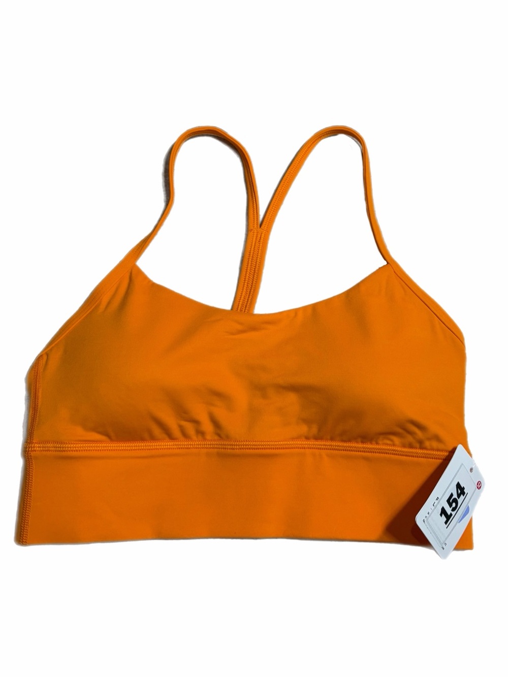 NWT Lululemon Flow Y Longline Bra *Nulu (Tiger Orange) Size 6
